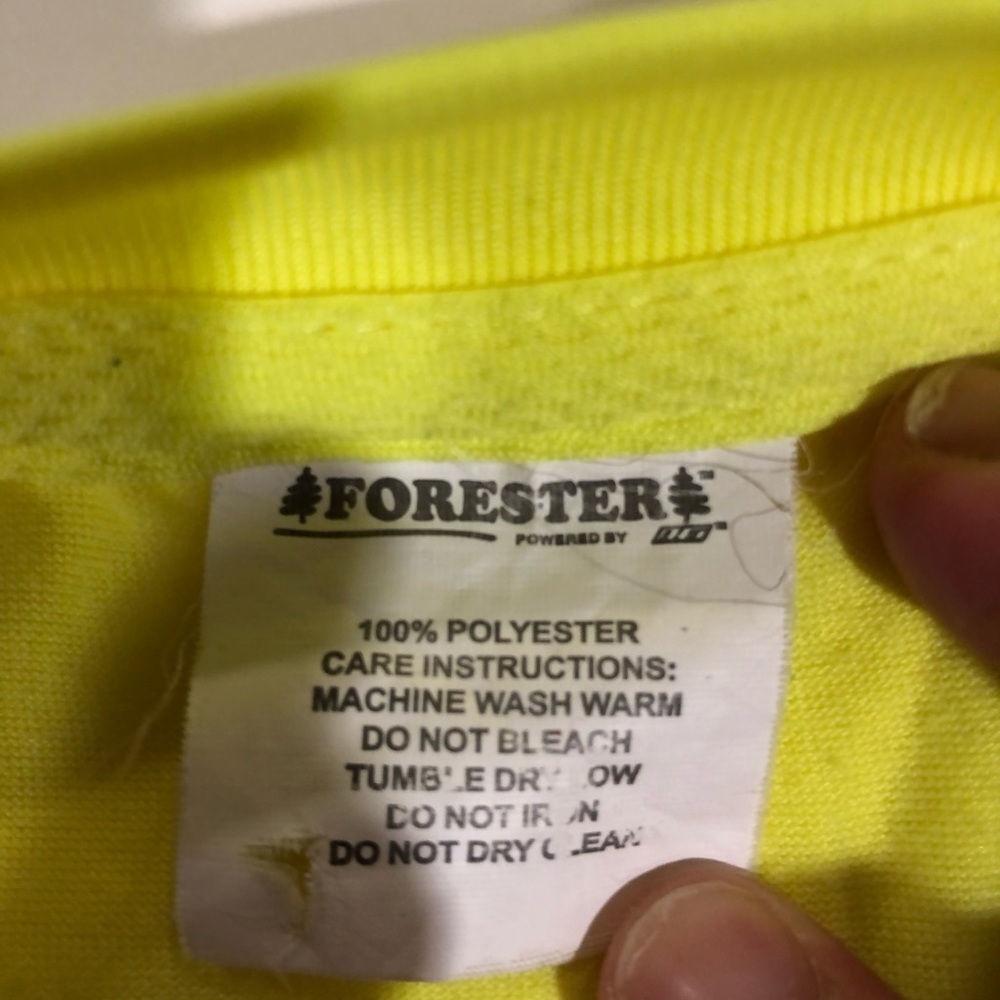 Forester Safety T Shirt Yellow Short Sleeve Size L - Picture 2 of 6